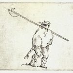 Penicuik - Un highlander portant une Lochaber Axe et des trews