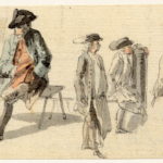 Scène de rue à Edimbourg - 1747-1751 - par Paul Sandby - British Museum - ref.Nn,6.12