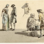 Scène de rue à Edimbourg - 1747-1751 - par Paul Sandby - British Museum - ref.Nn,6.24