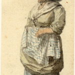 Une femme au marché d'Edimbourg - 1747-1751 - par Paul Sandby - British Museum - ref.Nn,6.25