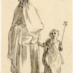 Une femme et un enfant, scène de rue à Edimbourg - 1747-1751 - par Paul Sandby - British Museum - ref.Nn,6.32