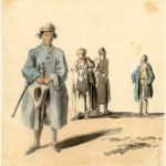 Un aveugle dans la rue, à Edimbourg - 1747-1751 - par Paul Sandby - British Museum - ref.Nn,6.35