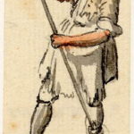 Un homme passant le balai à Edimbourg - 1747-1751 - par Paul Sandby - British Museum - ref.Nn,6.5