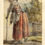 Vieille femme à Edimbourg - 1747-1751 - par Paul Sandby - British Museum - ref.Nn,6.58