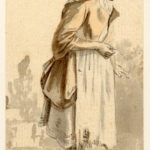 Vieille femme à Edimbourg - 1747-1751 - par Paul Sandby - British Museum - ref.Nn,6.59