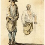 Deux hommes d'Edimbourg - 1747-1751 - par Paul Sandby - British Museum - ref.Nn,6.8